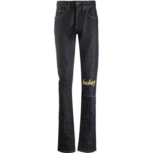 Off-White jeans bebey selvedge Off-White x theophilus london - blu