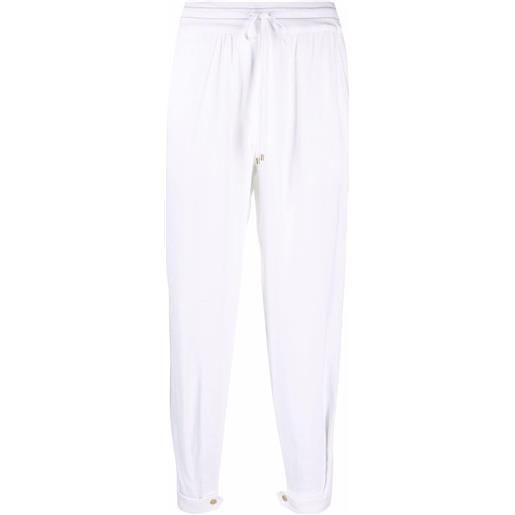 Lorena Antoniazzi pantaloni sportivi con bande laterali - bianco