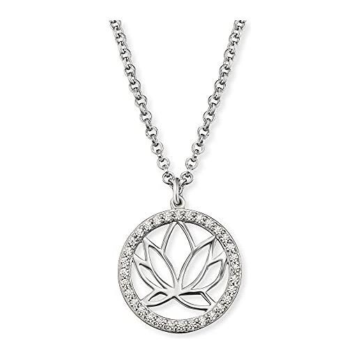 Engelsrufer collana womens sterling silver zirconia_cubica - ern-lotus-zi
