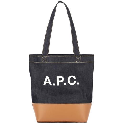 A.P.C. borsa a spalla denim - blu