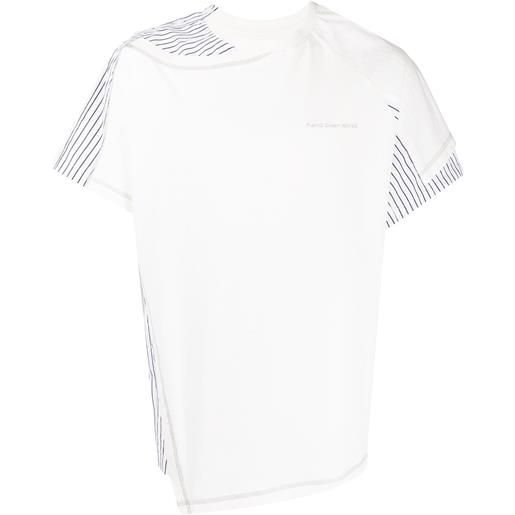 Feng Chen Wang t-shirt con inserti - bianco