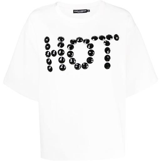 Dolce & Gabbana t-shirt con decorazione - bianco