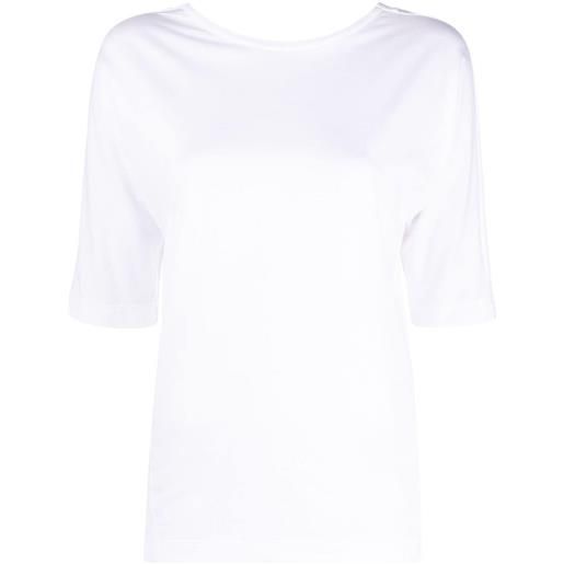 Malo t-shirt con scollo posteriore a v - bianco