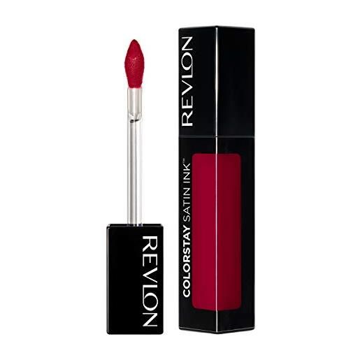 Revlon colorstay satin ink rossetto labbra a lunga durata, fino a 16h con formula idratante, con olio di semi di ribes nero e vitamina, 020 on a mission, 1 unità, confezione da 1