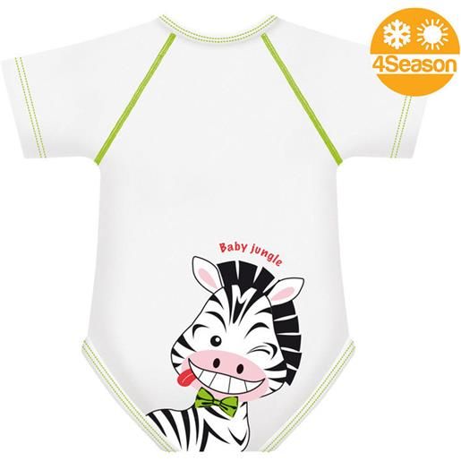 J Bimbi body jbimbi taglia unica 0-36 mesi per neonato bambino in bio cotone jungle zebra