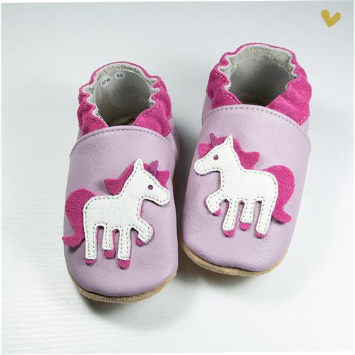 Babice scarpe soft sole bambina unicorno - lilla