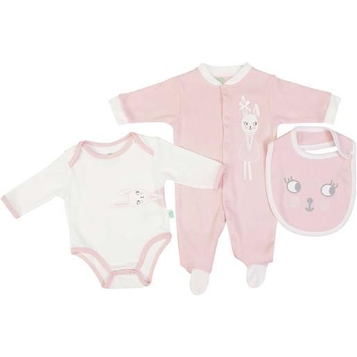 Fs - Baby set neonata regalo nascita 3 pezzi coniglietto rosa