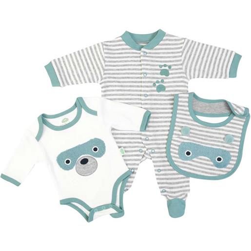 Fs - Baby set tutina neonato regalo nascita 3 pezzi - procione