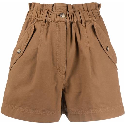 Kenzo shorts con vita elasticizzata - marrone