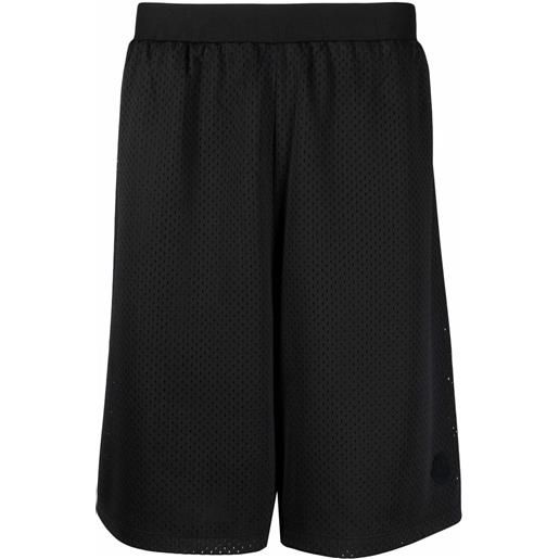 Moncler shorts con vita elasticizzata - nero