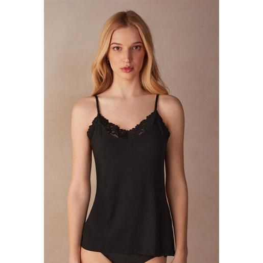 Intimissimi top in modal pretty flowers nero