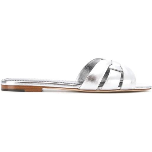Saint Laurent sandali 'nu pieds' - effetto metallizzato
