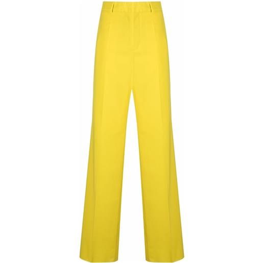 Dsquared2 pantaloni sartoriali a vita alta - giallo