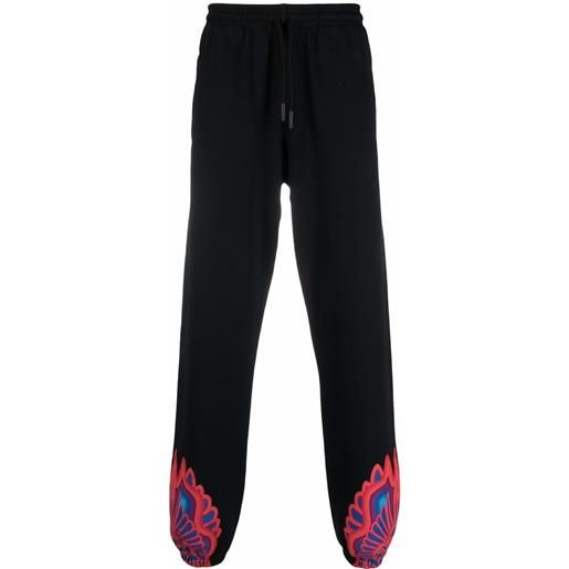 Marcelo Burlon County of Milan joggers con coulisse curved wings - nero