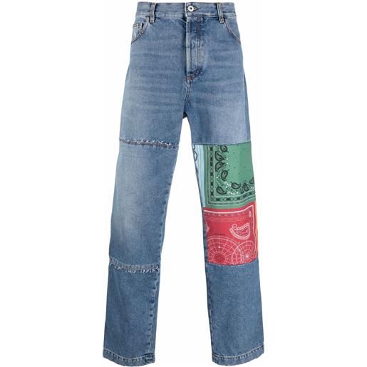 Marcelo Burlon County of Milan jeans con design patchwork - blu