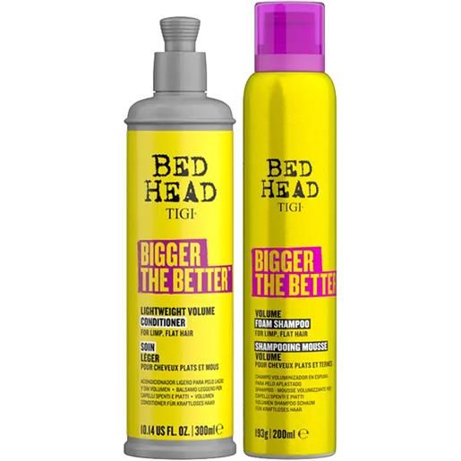 TIGI kit bed head volume bigger the better shampoo 200ml + conditioner 300ml