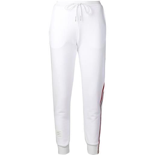 Thom Browne pantaloni sportivi con righe laterali - bianco