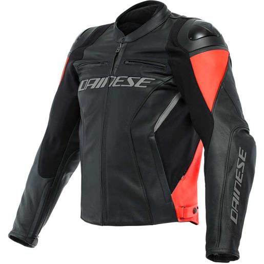 Dainese racing 4 leather jacket rosso, nero 46 uomo
