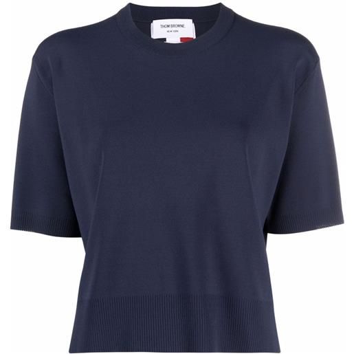 Thom Browne t-shirt con intarsio rwb - blu