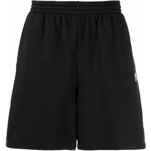 Balenciaga shorts sportivi svasati - nero