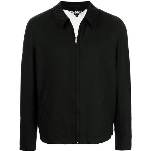 Black Comme Des Garçons giacca-camicia con stampa 13579 - nero
