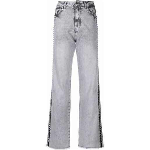 Philipp Plein jeans con decorazione - grigio