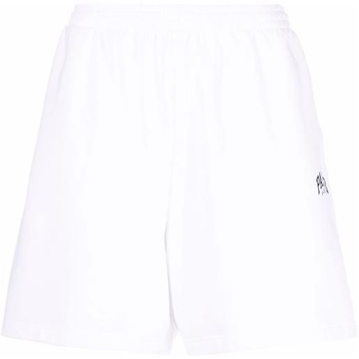 Balenciaga shorts sportivi svasati - bianco