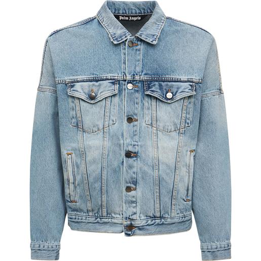 PALM ANGELS giacca in denim di cotone con logo