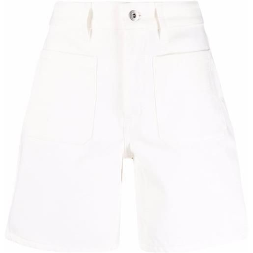 Jil Sander shorts a vita alta - bianco