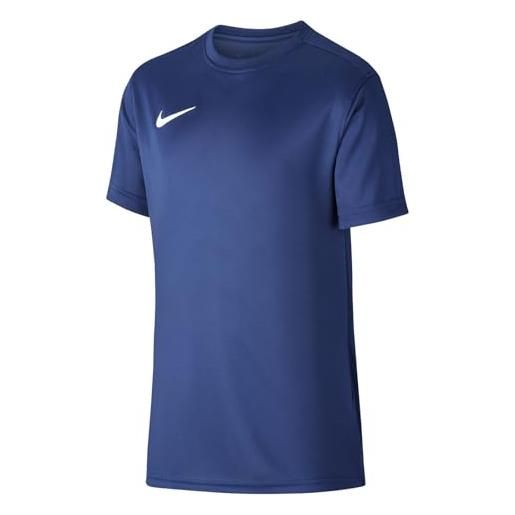 Nike, dri-fit park 7, maglia manica corta, blu / bianco, m