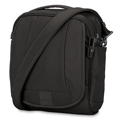 Pacsafe metrosafe ls200 medium crossbody bag borsa messenger, 29 cm, 7 liters, nero (black 100)