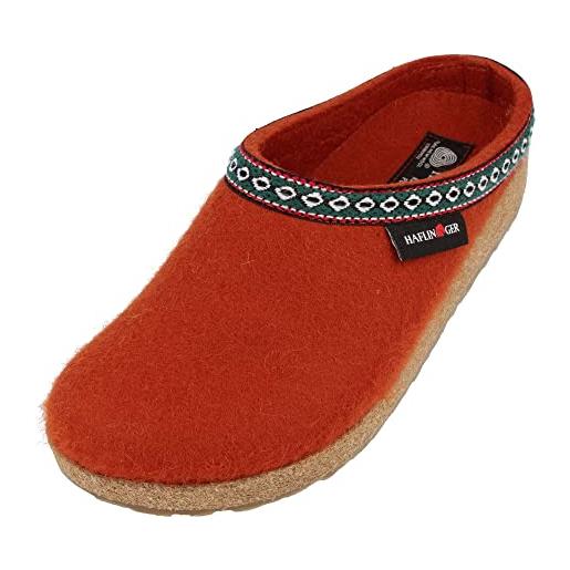 HAFLINGER grizzly franzl felt slipper felt clog medium blue, taglia 38