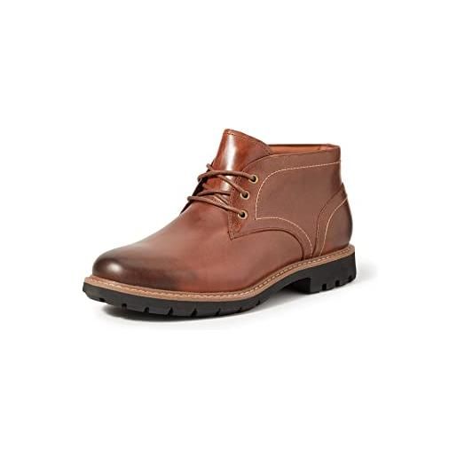 Clarks batcombe hall scarpe stringate derby uomo, marrone (dark tan leather), 41.5 eu