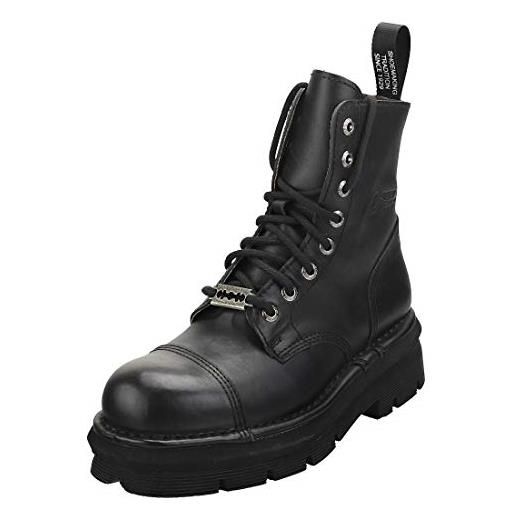 New Rock military stylish boots unisex stivali classico black - 42 eu