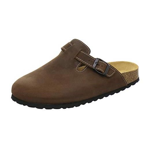 AFS-Schuhe 3900 zoccoli uomo comode pantofole uomo pantofole pantofole pantofole in pelle made in germany, cognac, 40 eu