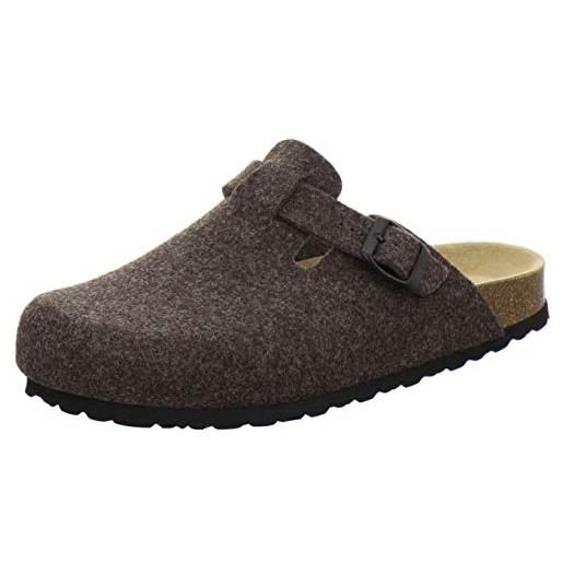 AFS-Schuhe afs pantofole da uomo chiuse in feltro, comode, calde scarpe invernali, made in germany, 36900 (42 eu, marrone)