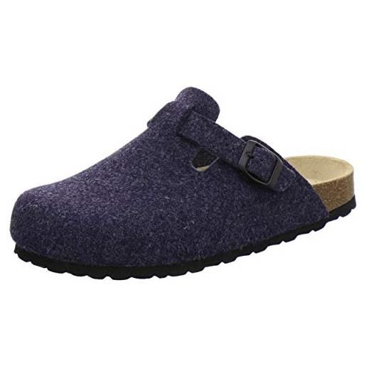 AFS-Schuhe afs pantofole da uomo chiuse in feltro, comode, calde scarpe invernali, made in germany, 36900 (48 eu, blu)