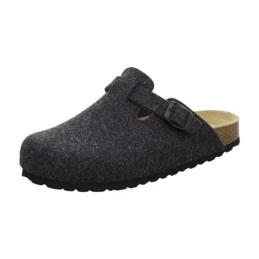 AFS-Schuhe afs pantofole da uomo chiuse in feltro, comode, calde scarpe invernali, made in germany, 36900 (41 eu, grigio)