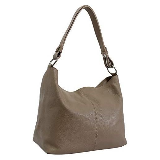 AMBRA Moda gl005 - borsa con tracolla, borsa a mano in pelle, borsa a spalla, hobo bag da donna (bordeaux)