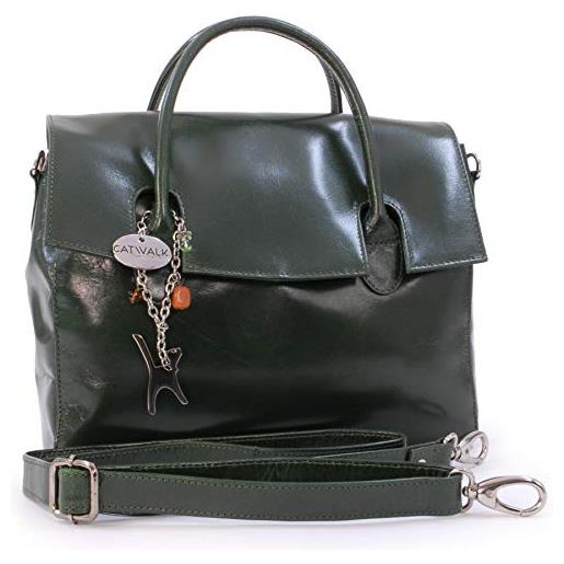 Catwalk Collection Handbags - vera pelle - borsa a tracolla da lavoro/borse a mano/spalla/messenger/borsa business/tracolla regolabile e rimovibile - per i. Pad/tablet - ella - blu scuro