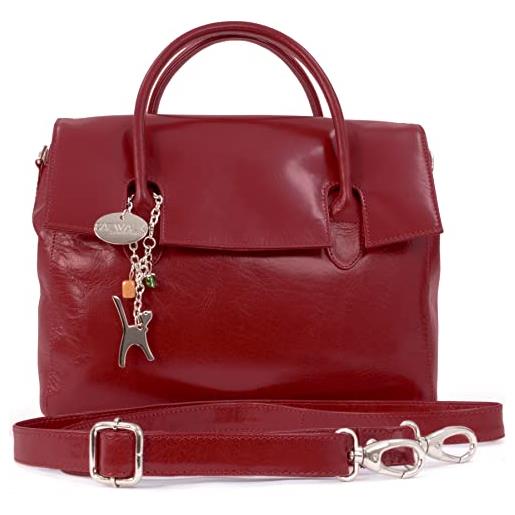 Catwalk Collection Handbags - vera pelle - borsa a tracolla da lavoro/borse a mano/spalla/messenger/borsa business/tracolla regolabile e rimovibile - per i. Pad/tablet - ella - nero
