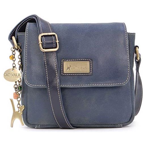 Catwalk Collection Handbags - vera pelle - piccolo borsa a tracolla/borse a mano/messenger/borsetta donna - per i. Phone/kindle - sabine s - rosso