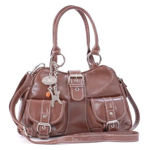 Borsa Donna Pelle Vera Borsa A Mano AmbraModa GL35 In Vera Pelle