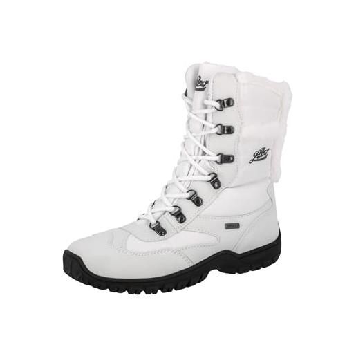 Lico saskia, stivali da neve donna, bianco (weiss/grau weiss/grau), 38 eu