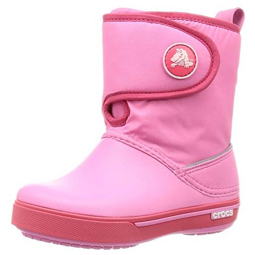 Crocs crocband ii. 5 gust boot stivali da neve, unisex - bambini, rosa (pink lemonade/poppy), 34/35 eu