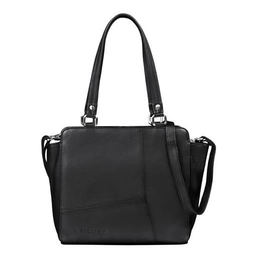 STILORD 'anna' borsa a spalla donna pelle vera vintage borsa a tracolla piccola pochette elegante sachetto borsetta per feste shopping in cuoio, colore: nero