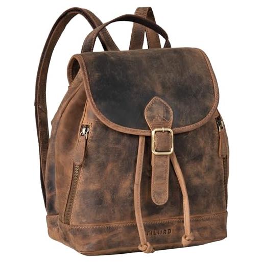 STILORD 'allison' zaino elegante donna pelle daypack vintage backpack zainetto borsa a tracolla pratico elegante borsa da viaggio zaino da lavoro in cuoio autentico, colore: bordeaux - marrone