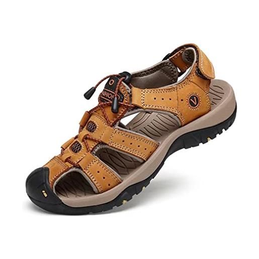 ZYLDK sandali sportivi scarpe estivi da spiaggia per uomo all'aperto trekking traspirante da pescatore in pelle sandalo acqua blue 40