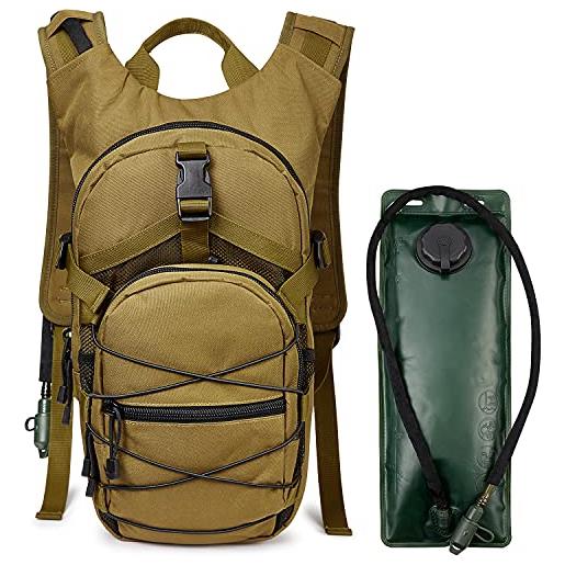 G4Free zaino tattico borsa idratazione pacchetto d'acqua militare sacca acqua backpack 3l per escursionismo ciclismo correre camminare e arrampicarsi