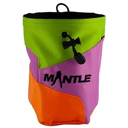 MANTLE climbing equipment mantle - borsa per gesso juggy in arancione/verde/grigio per arrampicata per bouldering e arrampicata